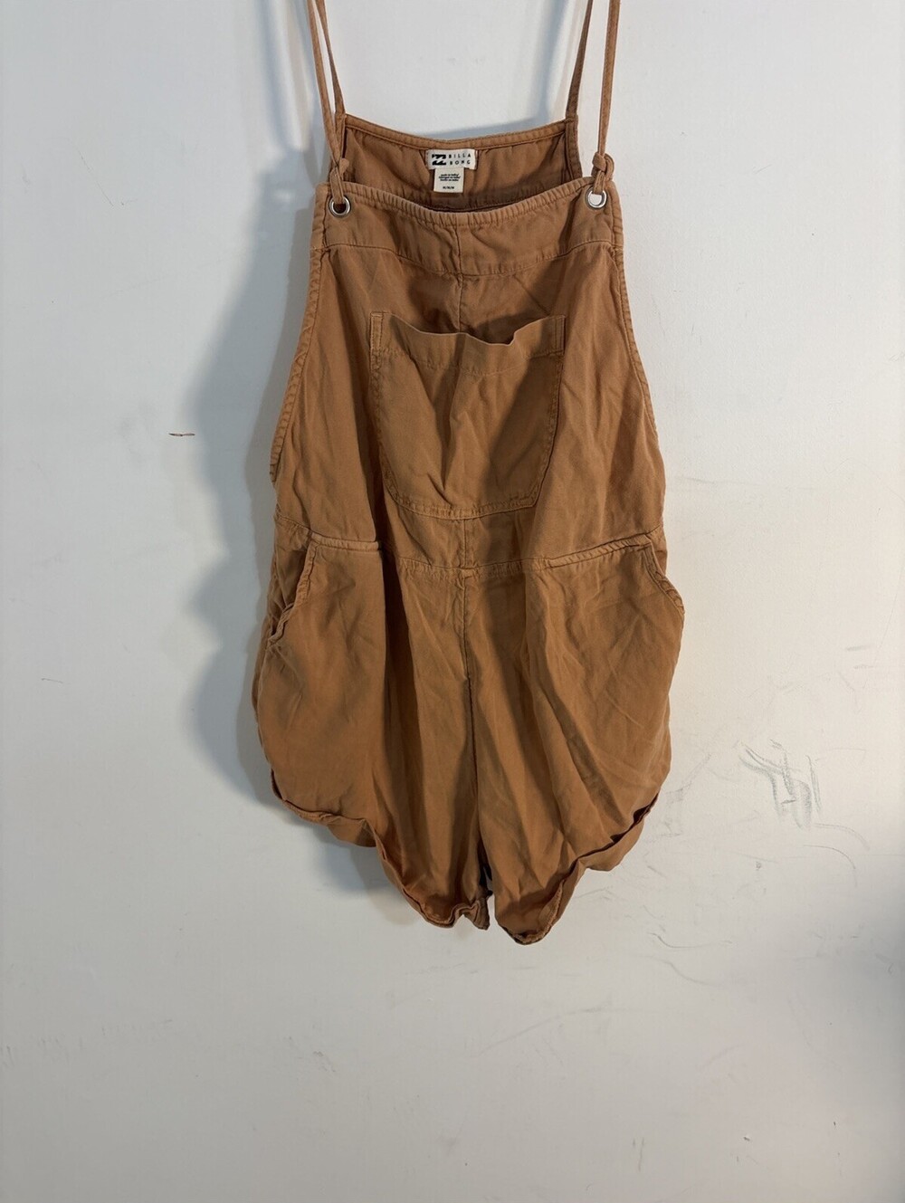 Billabong Womens Brown Mustard Sleeveless Coveralls Size Medium